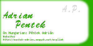 adrian pentek business card