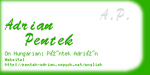 adrian pentek business card